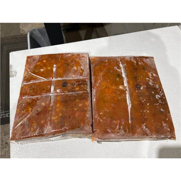 Lot of 2 Soup Sisters Minestrone 4 lb Frozen Soup,