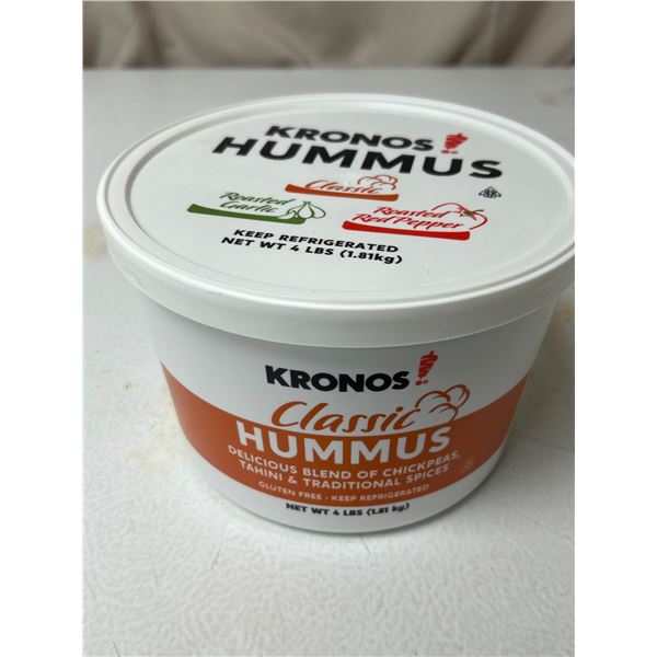 Kronos Classic Hummus, 4 lbs, Chickpea Blend with Tahini and Spices