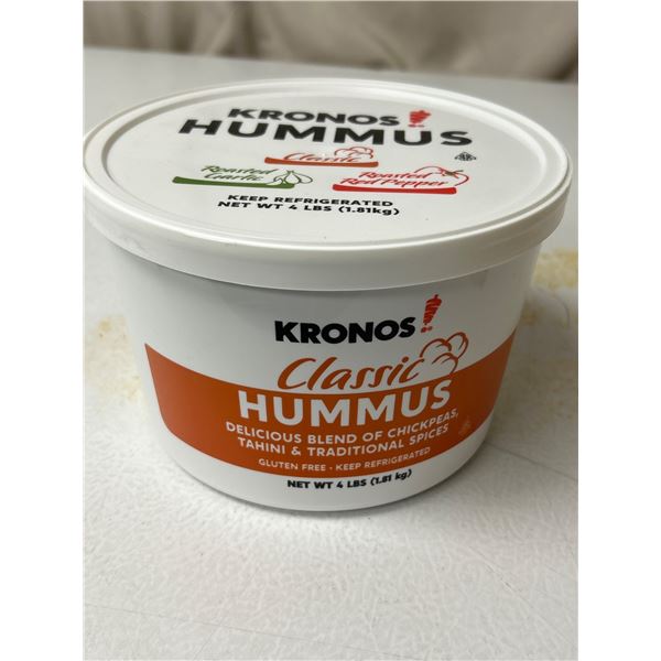 Kronos Classic Hummus, 4 lbs, Chickpea Blend with Tahini and Spices