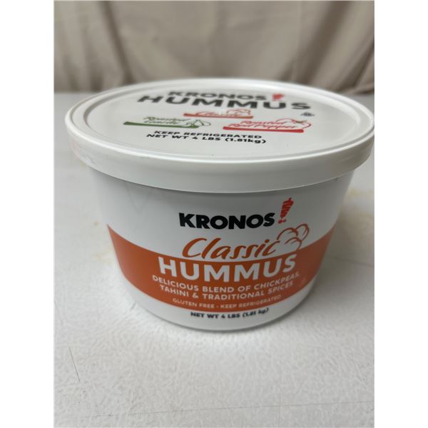 Kronos Classic Hummus, 4 lbs, Chickpea Blend with Tahini and Spices