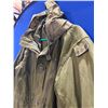 Image 2 : Olive Green Military-Style Field Jacket with Hood and Adjustable Drawstrings