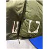 Image 3 : Military-Style Green Parka With Hood and Button Closure