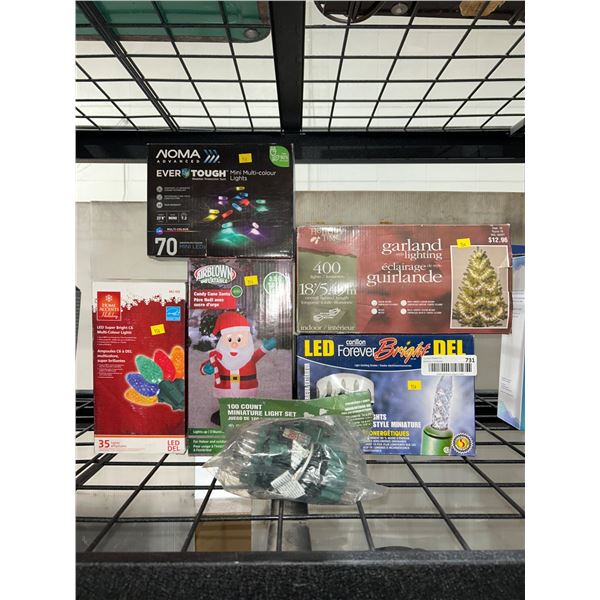 Lot of Christmas Decor – Holiday Lights and Decorations Including LED and Miniature Sets