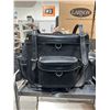 Image 2 : Black Leather Bag Set with Multiple Compartments and Side Attachable Cylindrical Bag