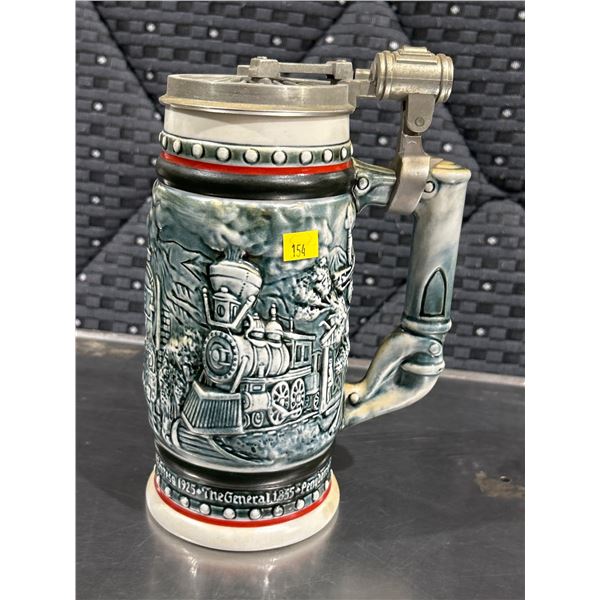 Vintage Avon Age of the Iron Horse Ceramic Beer Stein 1982