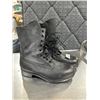 Image 1 : Greb Black Leather Combat Boots, Size 9, Model 030054
