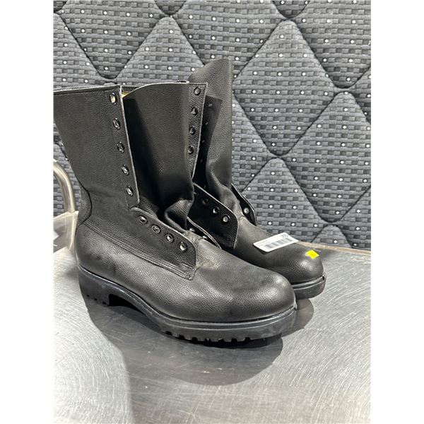 Greb Black Combat Boots 276/104 Size 9.5 E, Made in Canada