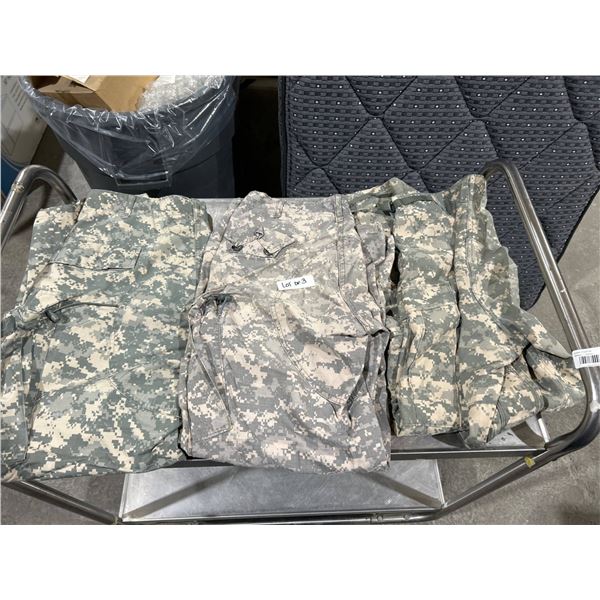 Lot of 3 pair U.S. Military ACU Pants in Various Sizes
