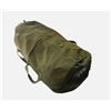 Image 1 : Olive Green Military-Style Duffel Bag with Straps and Button Closure
