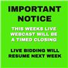 Image 1 : THIS WEEKS WEBCAST WILL BE A TIMED AUCTION