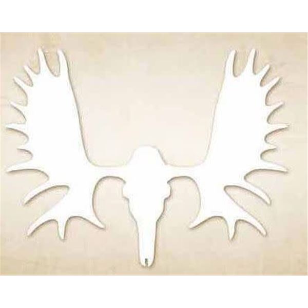 MOSSY OAK MOOSE SKULL DECAL WHITE