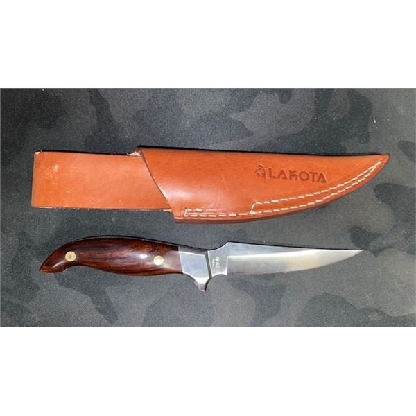 MOKI LAKOTA TAHCA 8 1/2in KNIFE W/SHEATH