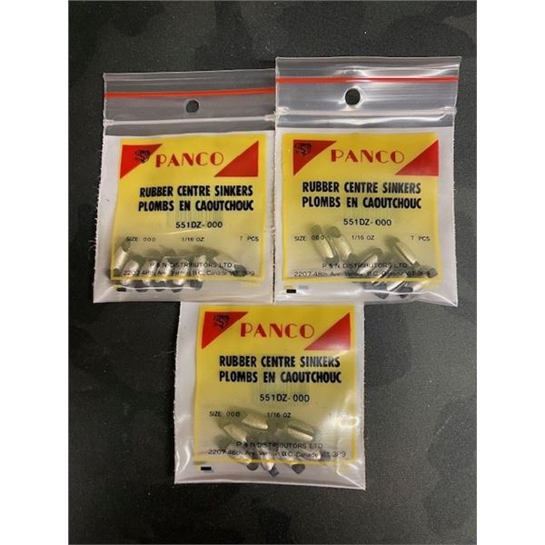 3pks - RUBBERCORE 1/16oz #000 WEIGHT 8pk