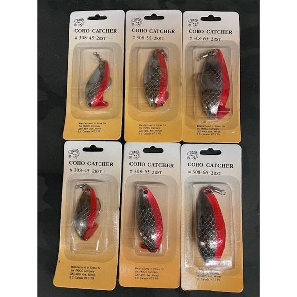 6 - COHO CATCHER SPOONS - ASSORTED SIZES