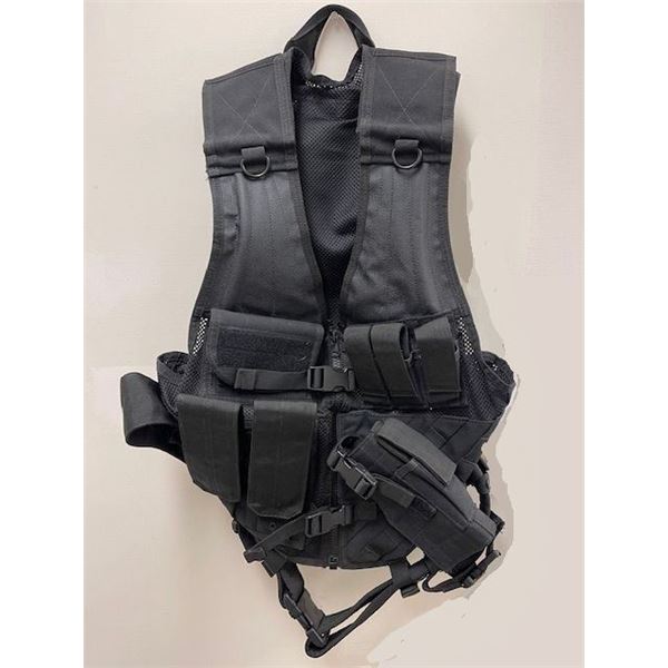YAKEDA TACTICAL VEST OUTDOOR ULTRA-LIGHT BREATHABLE COMBAT TRAINING VEST ADJUSTABLE FOR ADULTS 600D