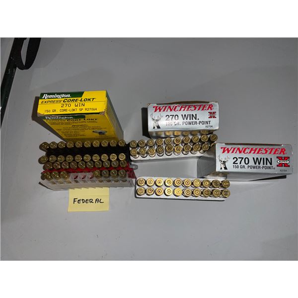 77 pcs Assorted 270 WIN Brass