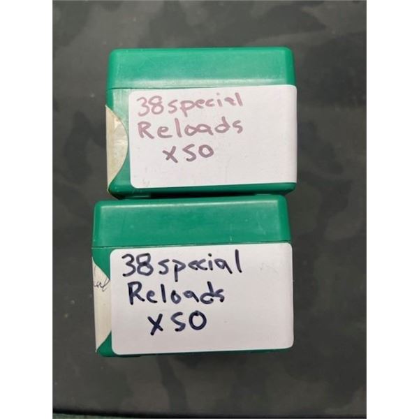 100 rounds S & W 38 SPECIAL RELOADS