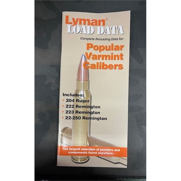 LYMAN VARMINT RIFLE LOAD DATA BOOK