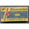 Image 1 : 17pcs - VINTAGE DOMINION 32 WINCHESTER SPECIAL SP 170gr