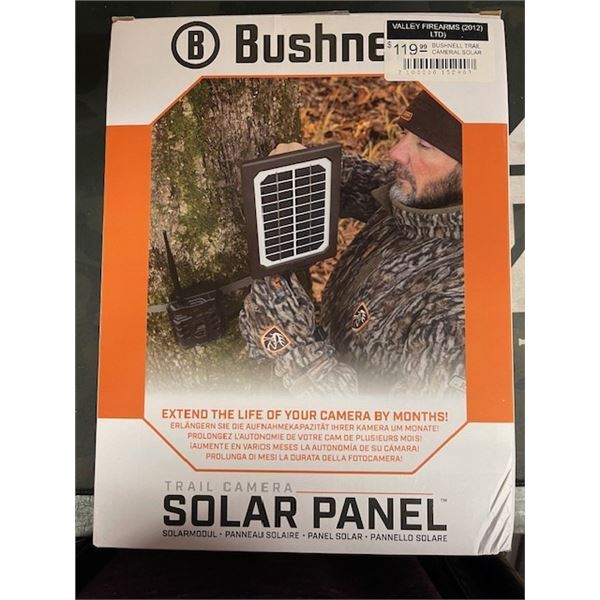 BUSHNELL TRAIL CAMERA SOLAR PANEL