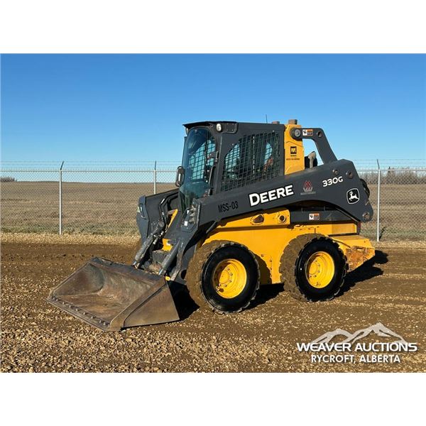 2017 JOHN DEERE 330G 2-SPEED SKID STEER LOADER