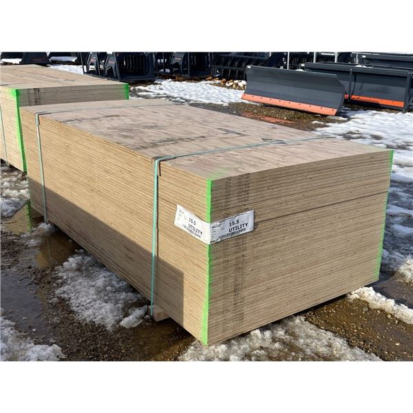 (50) 5/8 IN. 4 X 8 FT. UTILITY PLYWOOD
