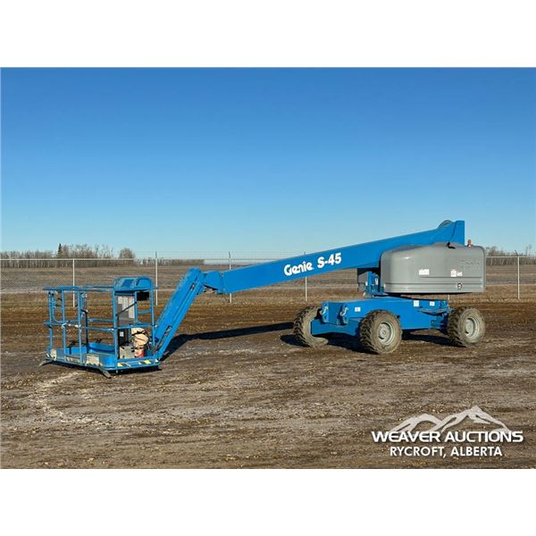 2015 GENIE S-45 4WD DIESEL TELESCOPIC BOOM LIFT
