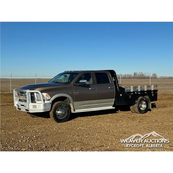 2010 DODGE RAM 3500HD MEGA CAB FLATBED TRUCK