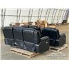 Image 3 : RECLINING LEATHER SOFA W/LOVESEAT & CHAIR