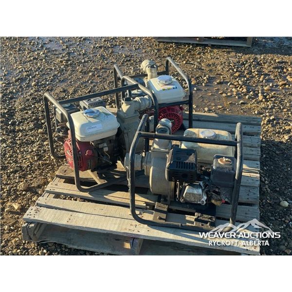 (3) HONDA TRASH PUMPS