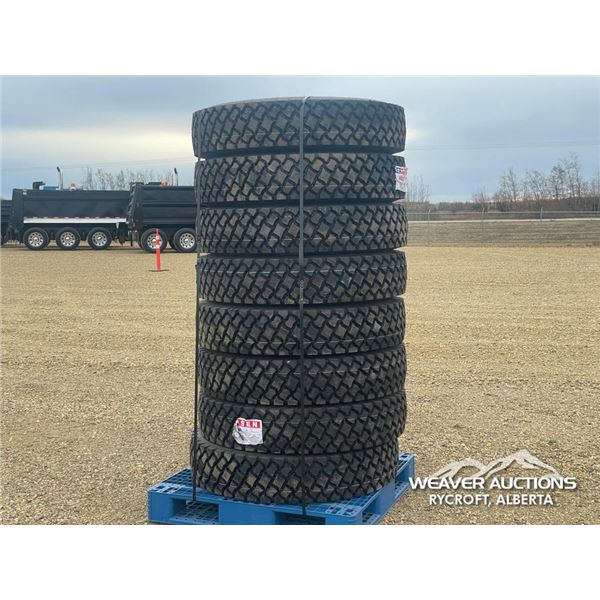 (8) KAPSEN 11R24.5 TRUCK TIRES