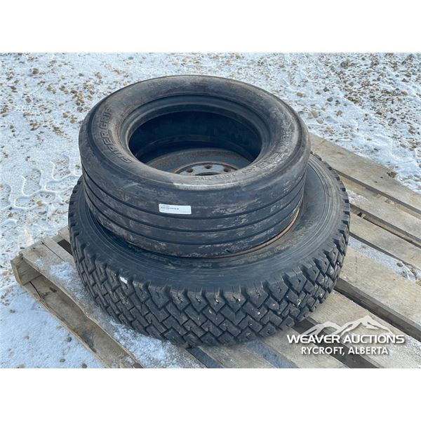 (2) MISC TIRES W/ (1) RIM