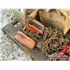 Image 8 : MISC SHOP TOOLS W/TIE DOWNS, CHAINS & LIGHTS