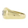 Image 4 : Unisex Solid 14k Gold 0.25 ctw Round Cut Diamond Bezel Solitaire Signet Band Rin