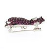 Image 6 : Estate 18k Gold Vivid Red Ruby & Diamond Hippo Hippopotamus Brooch Pin Pendan