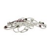 Image 6 : Vintage Handmade Platinum 4.75 ctw Ruby & Diamond Large Butterfly Bug Brooch Pin