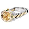 Image 4 : Rolex Ladies 2Tone 18K Diamond And Emerald Bezel Jubilee Date Watch