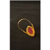 Image 3 : APPROX 22K LADIES RING SET WITH RED STONE (4.3G)