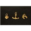 Image 1 : THREE APPROX 14K CHARMS (1.7G)