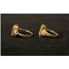 Image 2 : TWO APPROX 10K+ LADIES RINGS SET WITH ONYX (11G)