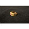 Image 2 : APPROX 10K LADIES RING SET WITH RED STONES (6.1G)