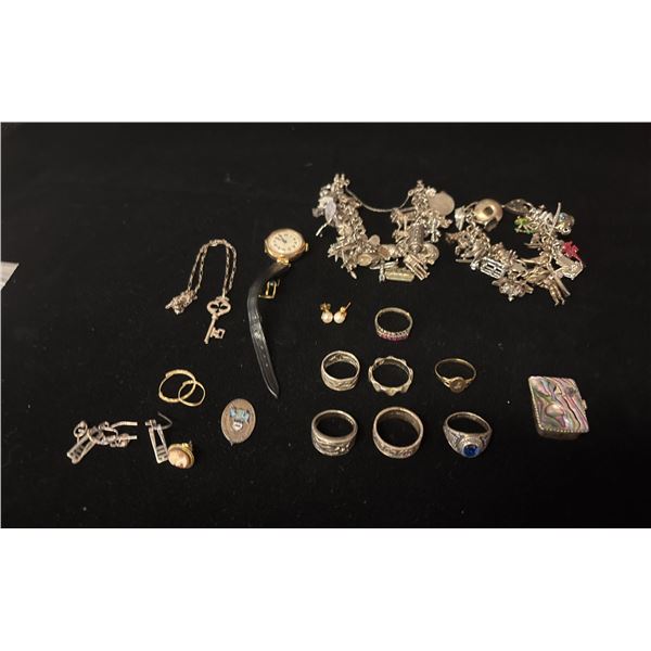 MISC JEWELRY (17.9G GOLD AND 293.4G SILVER CONTENT)