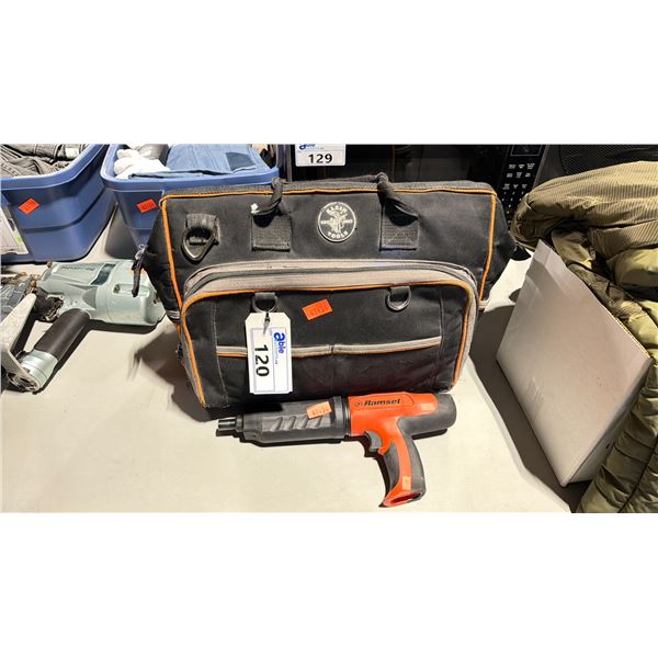 RAMSET COBRA PLUS AIR ACTUATED GUN & KLEIN PORTABLE TOOL BAG