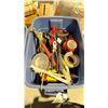Image 2 : BLUE PLASTIC BIN OF ASSORTED HAND TOOLS *BIN INCLUDED&