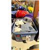 Image 1 : BLUE PLASTIC BIN OF ASSORTED NEW DESIGNER CLOTHING *BIN INCLUDED*