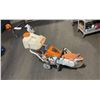 Image 1 : STIHL TS 800 GAS POWERED COMMERCIAL METAL CUTTING PORTABLE CHOP SAW ON STIHL MOBILE WET SAW STAND