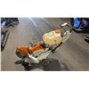Image 2 : STIHL TS 800 GAS POWERED COMMERCIAL METAL CUTTING PORTABLE CHOP SAW ON STIHL MOBILE WET SAW STAND