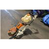 Image 2 : STIHL TS 800 GAS POWERED COMMERCIAL METAL CUTTING PORTABLE CHOP SAW ON STIHL MOBILE WET SAW STAND