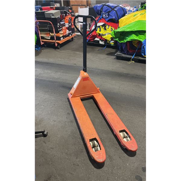 ORANGE 5000 LBS CAPACITY INDUSTRIAL MOBILE PALLET JACK