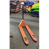 Image 1 : ORANGE 5000 LBS CAPACITY INDUSTRIAL MOBILE PALLET JACK